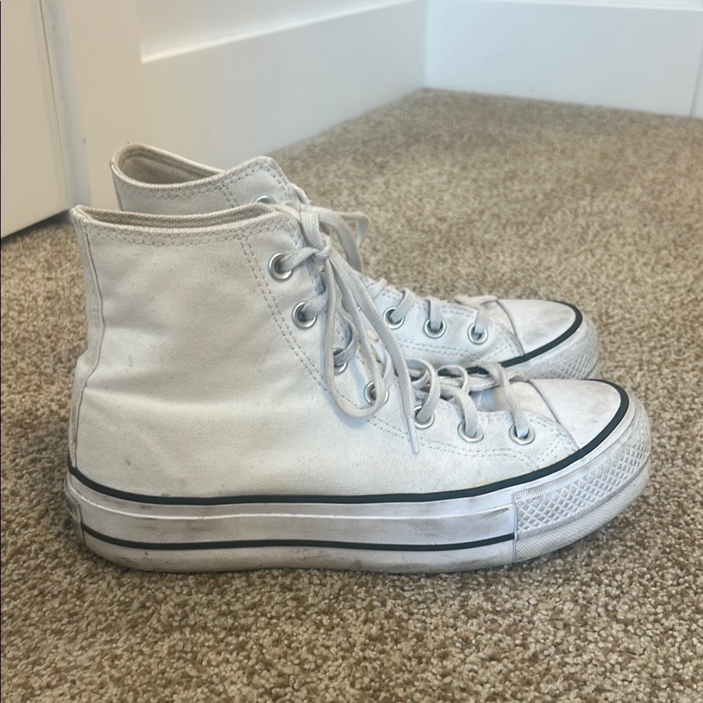 Converse White High-Top Sneakers